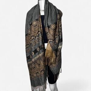 Tapestry Scarf royal  Earthy Tones Victorian regency Long Rectangle Boho Hippie